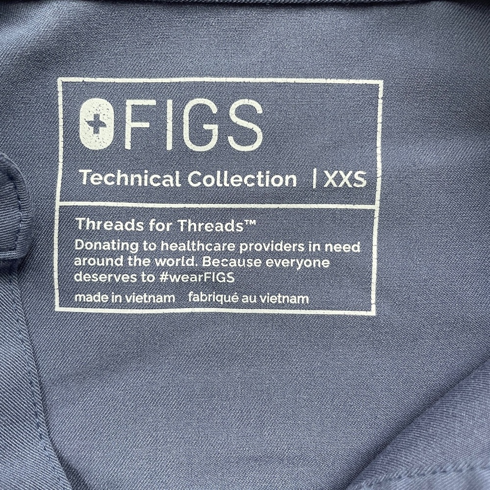 FIGS Rafaela Space Navy Scrub Top XXS - Picture 3 of 3